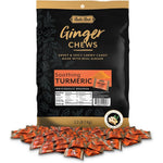 Bali's Best Ginger Chews Soothing Turmeric flavor bulk bag front view showing candy wrapper graphics.