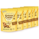 Prince of Peace Original Ginger Chews Candied Ginger Candy Pack Natural Gluten Free Chewy Sweets For Digestion Support Four Ounces Pack of Six