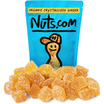 Nuts.com Organic Crystallized Ginger front view pouch packaging.