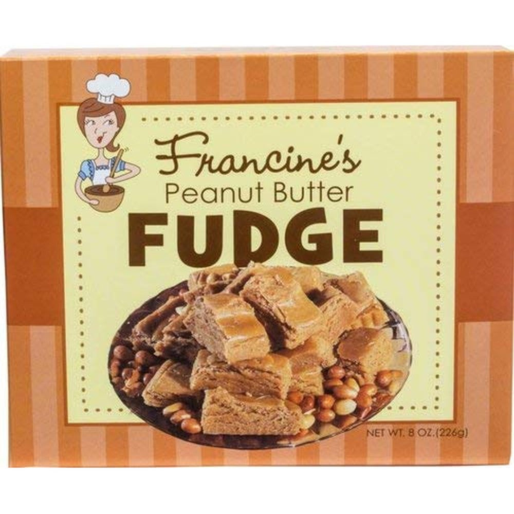 McJak Candy Company Francine's Peanut Butter Fudge Gourmet Creamy Traditional Recipe Candy 8 Ounce
