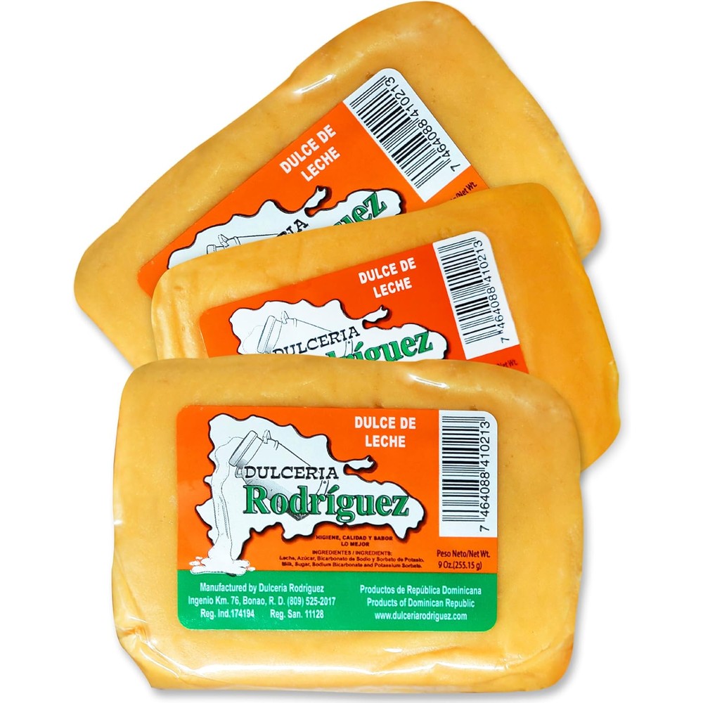 Dulceria Rodriguez Dominican Dessert Milk Fudge Sweet Dulce De Leche 9 Ounce 3 Pack