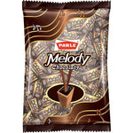 Parle Melody Chocolate Toffee Pouch Dual Layered Caramel Candy With Rich Chocolate Filling Vegetarian Ingredients 195 Grams Pack
