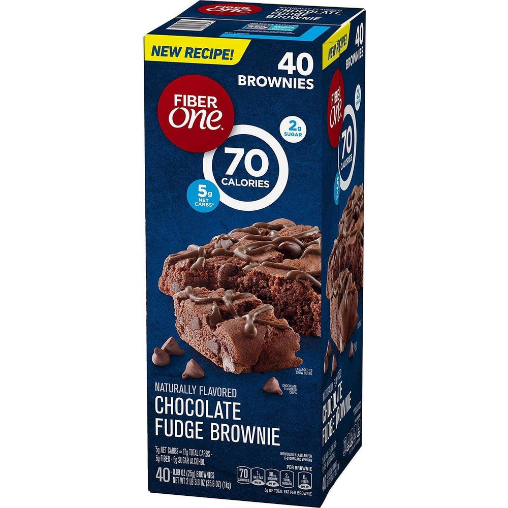 Fiber One Chocolate Fudge Brownies Zero Point Eighty Nine Ounce Forty Count