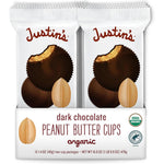 Justin's Organic Dark Chocolate Peanut Butter Cups Gluten Free Premium Nut Butter Snack Twelve Pack Containing Two Cups Per Pack Fourteen Ounce Case