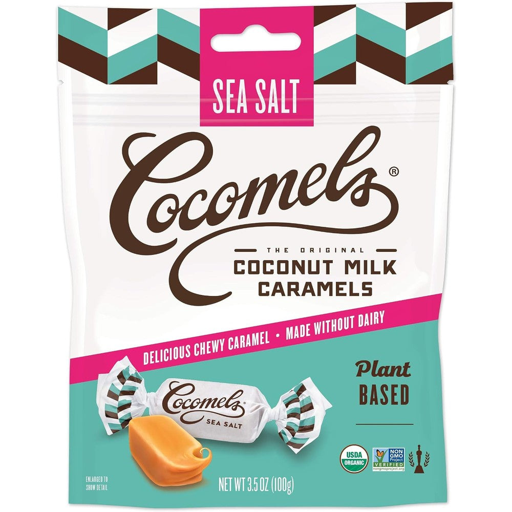 Cocomels Sea Salt Coconut Milk Caramels Organic Dairy Free Plant Based Candy 3.5 Ounce