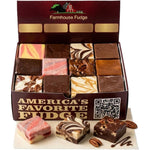 Farmhouse Fudge variety pack customizable gift box front view featuring assorted gourmet flavors.