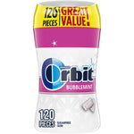 ORBIT Gum Bubblemint Sugar Free Mint Sugarless Fresh Breath Chewing Gum in 120 Piece Resealable Bulk Bottle Imported From United States