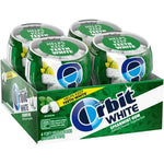Orbit White Spearmint Sugar Free Chewing Gum For Fresh Breath And Teeth Whitening Forty Piece Resealable Bottle Four Pack