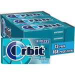 Orbit Wintermint Sugar Free Individually Wrapped Chewing Gum Mint Bulk Box Containing Twelve Packs Of Fourteen Pieces One Hundred Sixty Eight Total...