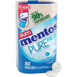 Mentos Pure Fresh Sugar Free Chewing Gum front view of the recyclable bottle.