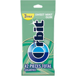 Orbit Sweet Mint Sugar Free Chewing Gum Multipack Fourteen Piece Packages Three Pack