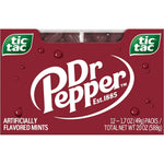 Tic Tac Dr Pepper limited edition 12 pack front view showcasing iconic American soda branding