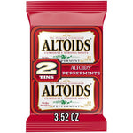 ALTOIDS Peppermint Breath Mint Tins Curiously Strong Imported Hard Candy Pastilles Two Pack Total Three Point Five Two Ounces