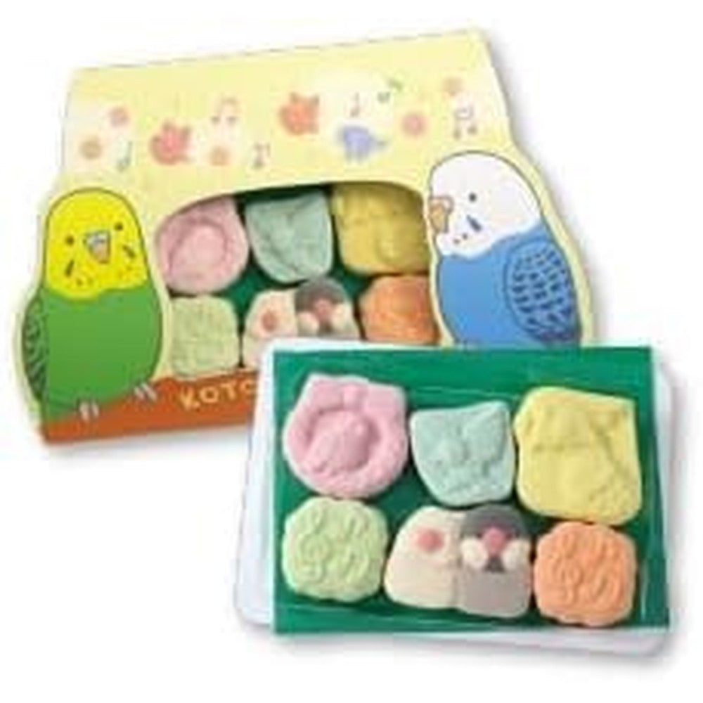 Omakase Tokyo Baikodo Wasanbon Dry Sweets Little Birds Japanese Wagashi Sweets Traditional Handmade Confectionery One Box