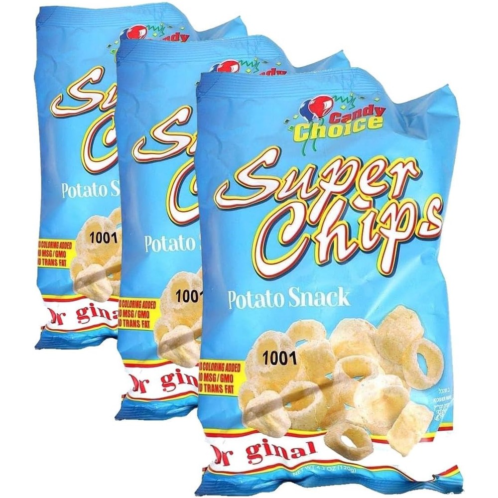 Candy Choice Original Rings Super Chips Uniquely Crispy Brown Sugar Flavored Potato Snack Point Seventy Five Ounce Pack Of Three