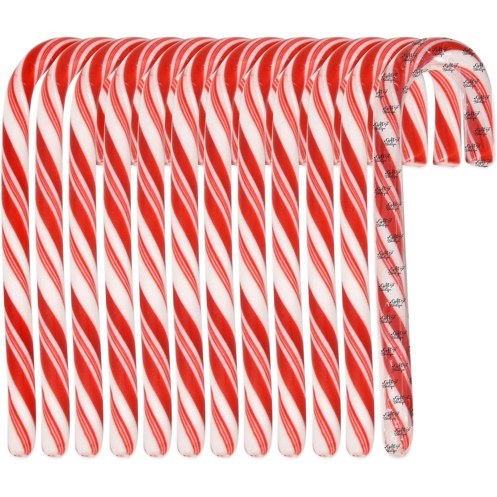 Gift Boutique Christmas Peppermint Candy Cane 124 Pack Individually Wrapped Red And White Striped Edible Holiday Treats