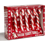 Accoutrements Archie McPhee Bacon Flavored Holiday Candy Canes Novelty Christmas Gag Gift Box for White Elephant, 3.8 Ounce, 6 Count