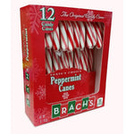 Brach's Peppermint Flavor Candy Canes Individually Wrapped Holiday Candy One Box Twelve Count Five Point Seven Ounces