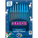 Brach's Blueberry Christmas Candy Canes Holiday Ornaments And Festive Sweet Treats Five Point Three Ounce Box Twelve Count