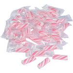 Fun Express Pink Candy Canes Mini Individually Wrapped Sticks Strawberry Flavor Old Fashioned Bulk Hard Candy For Holiday Parties One Pound