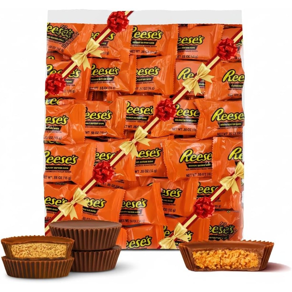 Reese's Milk Chocolate Peanut Butter Cups 2 pound bulk pantry pack front view