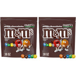 M&M's Milk Chocolate Candy Party Size 38 Ounce Resealable Bag Pack Of 2