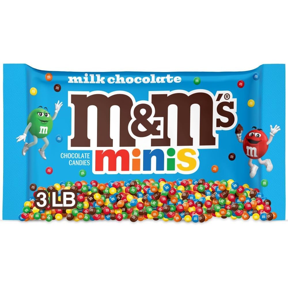 M&M's Minis Milk Chocolate Candy Bulk Bag, Authentic USA Imported Chocolate, 3 Pounds