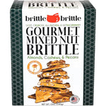 Brittle-Brittle Mixed Nut Brittle Candy 12 Ounce box front view showing gourmet imported snack packaging.