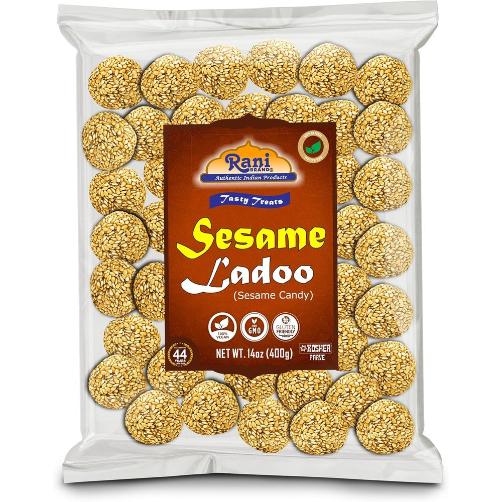 Rani Brand Authentic Indian Products Sesame Ladoo Round Sesame Brittle Candy All Natural Vegan Gluten Friendly Kosher Fourteen Ounces Four Hundred ...