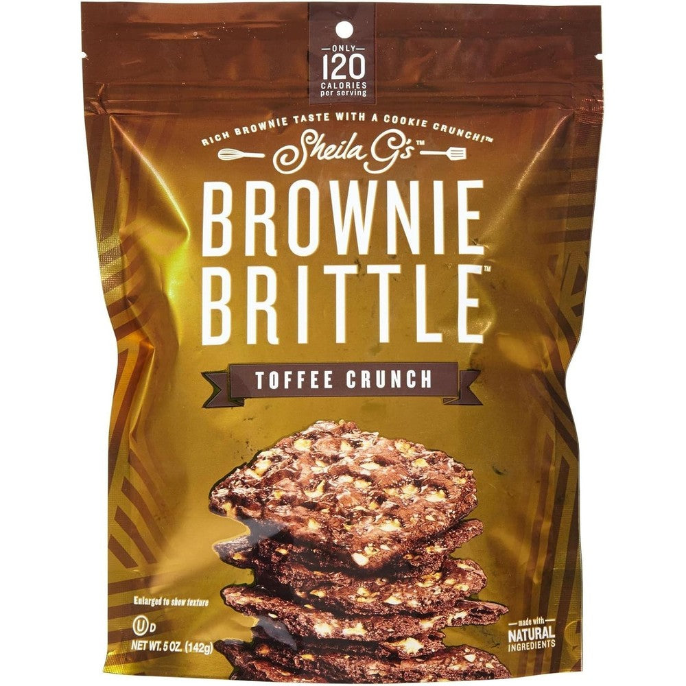 Sheila G's Brownie Brittle Toffee Crunch Thin Crispy Gourmet Snack Five Ounce