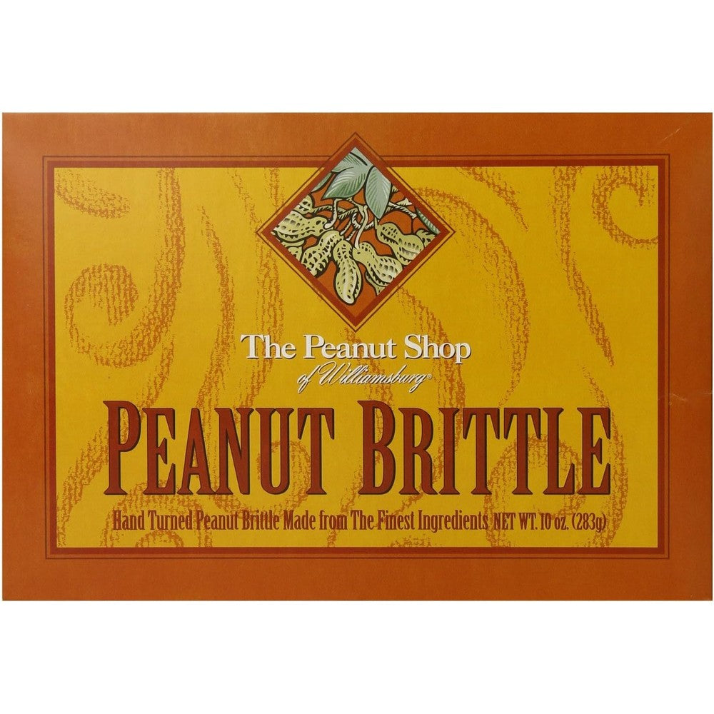 The Peanut Shop Of Williamsburg Homestyle Brittle Box Old Fashioned Peanut Candy Hand Pulled Gluten Free Ingredients Ten Ounce