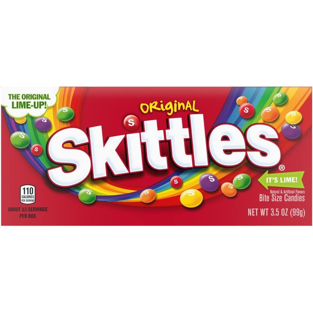 Skittles Original Chewy Candy Theater Box Pack Of 12 Three Point Five Ounce Boxes