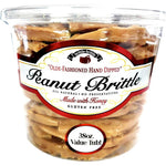 Brittle-Brittle Handmade Old Fashioned Peanut Brittle Candy Made With Honey All Natural Gluten Free Crunchy Snack Tub 38 Ounce