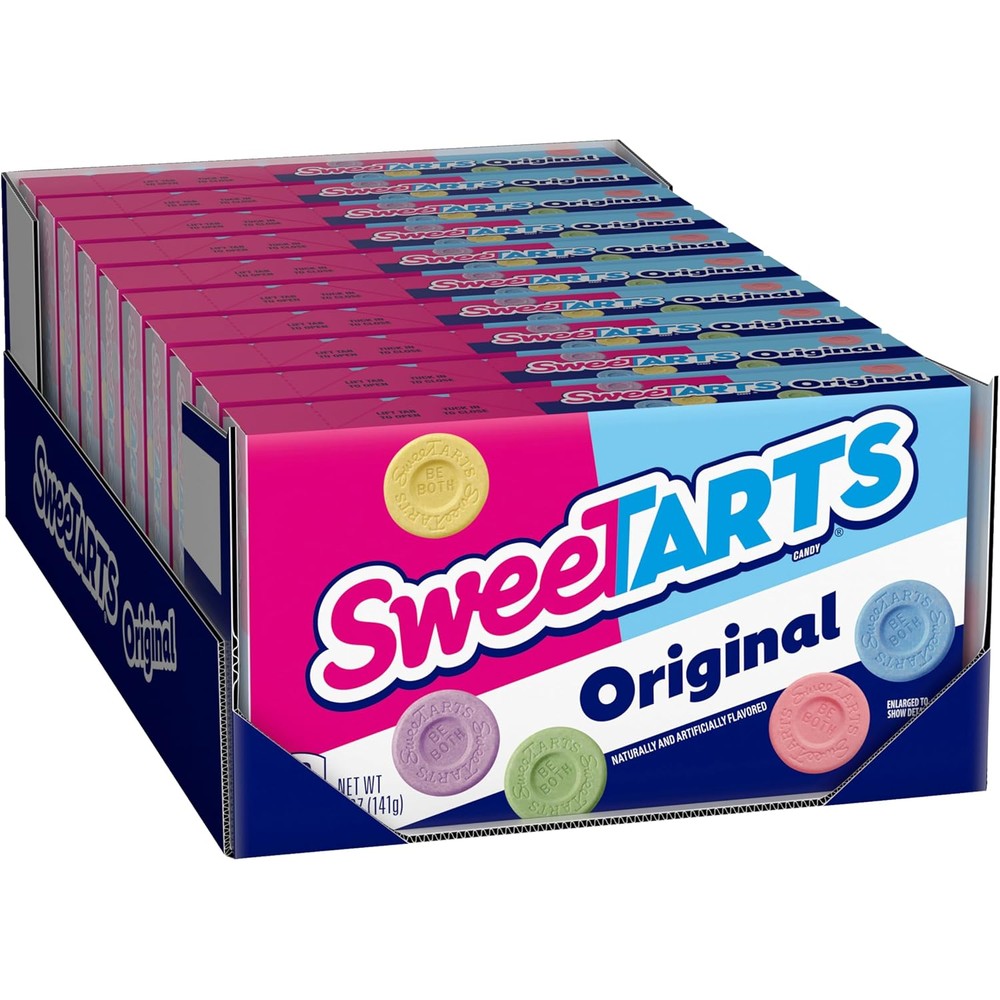 SweeTARTS Original Theater Box Candy Tangy And Sweet Fruit Flavored Compressed Candies Five Ounce Boxes Bulk Pack Of Ten