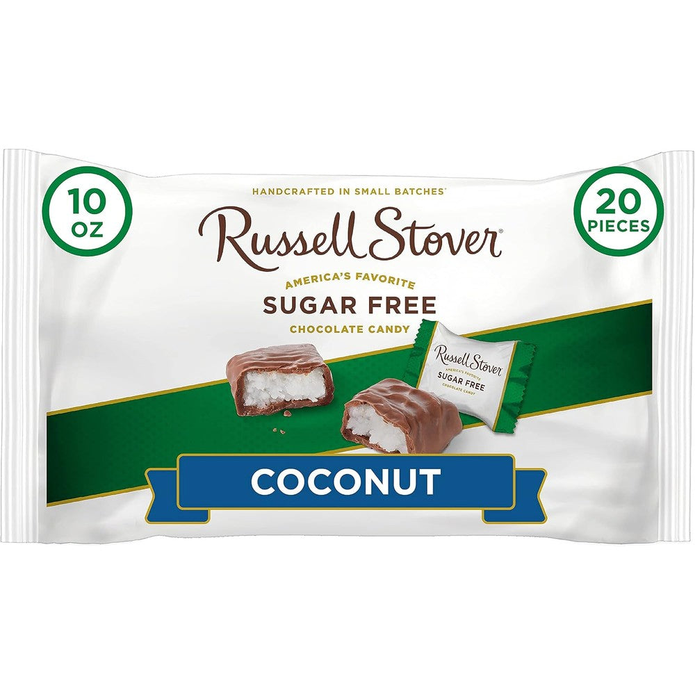 Russell Stover Sugar Free Coconut Chocolate Candy In A Laydown Bag 10 Ounce