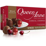 Queen Anne Milk Chocolate Covered Cordial Cherries Whole Maraschino Cherry Creamy Liquid Center Gift Box 6.6 Ounce