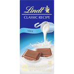 Lindt Classic Recipe Milk Chocolate Candy Bar Premium Swiss Heritage Creamy Smooth Gourmet Milk Chocolate Candy For Baking And Gifting 4.4 Ounce