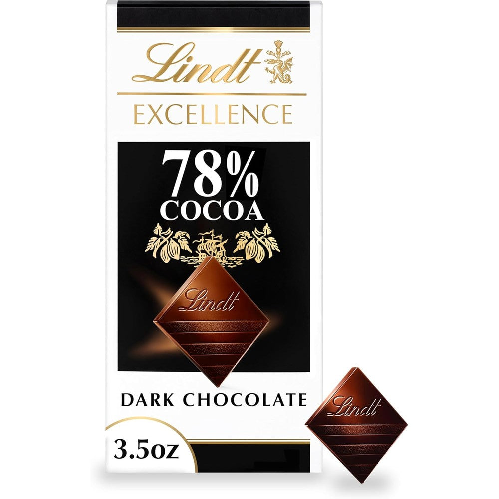Lindt Excellence 78 Percent Cocoa Smooth Dark Chocolate Candy Bar 3.5 Ounce