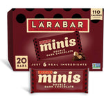 LÄRABAR Minis Double Dark Chocolate Fruit And Nut Bars Gluten Free Vegan Snack Bars 20 Bars 15.6 Ounce