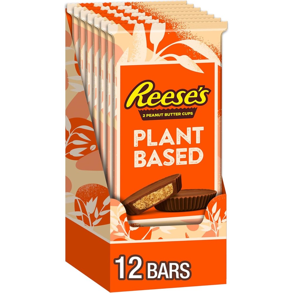 Reese's Plant Based Oat Chocolate Confection Peanut Butter Cups Dairy Free Vegan Friendly Snack Candy Packs 1.4 Ounce 12 Count