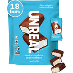 UNREAL Dark Chocolate Coconut Bars Low Sugar Certified Vegan And Gluten Free Dessert Value Size Bag 9.5 Ounce