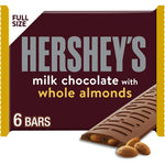 HERSHEY'S Milk Chocolate With Whole Almonds Candy Bars Creamy Chocolate With Crunchy Roasted Almonds 1.45 Ounce 6 Count