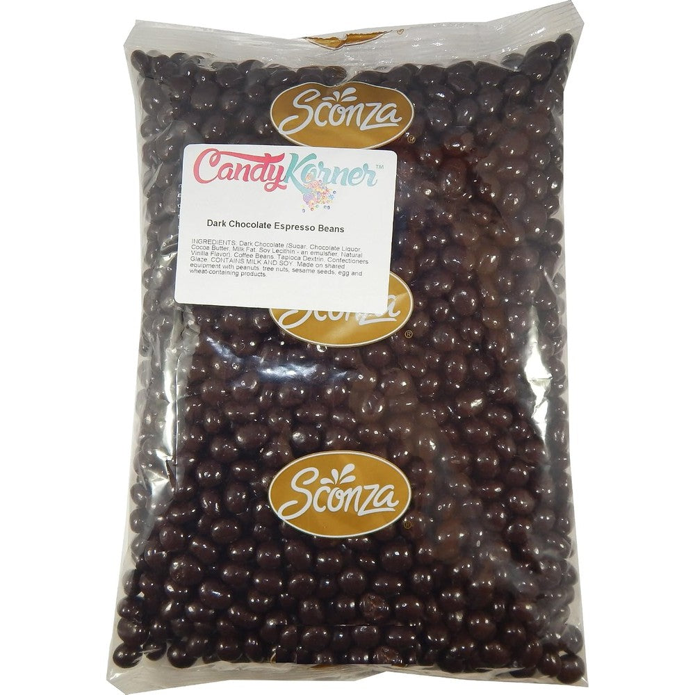 Candy Korner Dark Chocolate Covered Espresso Beans Premium Roasted Coffee Treats One Pound 16 Ounce Bag Imported From United States