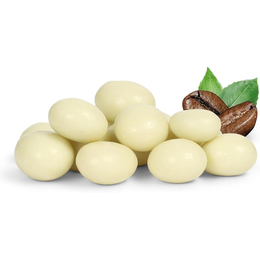 It's Delish Gourmet White Chocolate Covered Espresso Beans Premium Roasted Coffee Candy Snacks Two Pounds Bulk Imported From United States