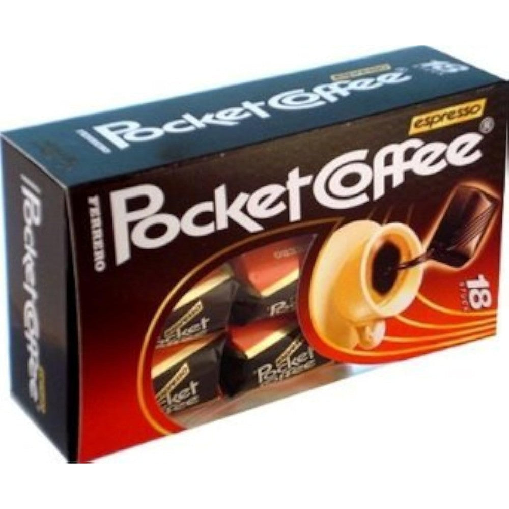 Ferrero Pocket Coffee Espresso Chocolates Dark Chocolate Shell With Liquid Espresso Center 18 Pieces 1 Box
