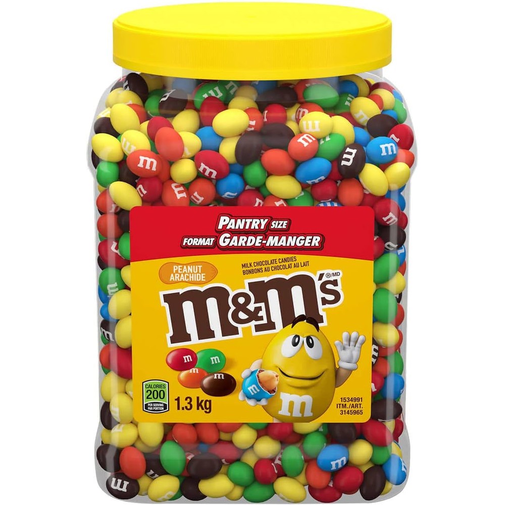 M&M'S Peanut Chocolate Candy Jars Assorted Milk Chocolate Covered Peanuts In Colorful Candy Shell Party Size Bulk Ninety Two Ounces Total Pack Of Two