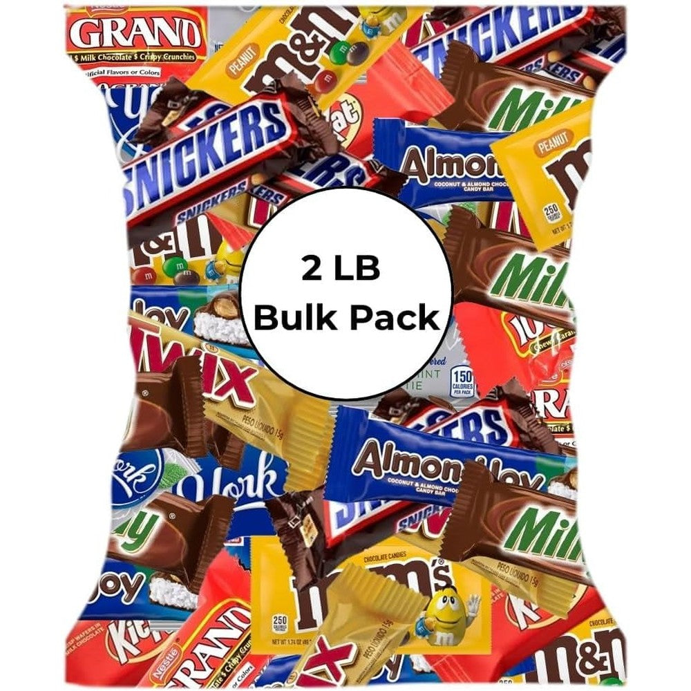 CandyKrave Assorted Chocolate Candy Variety Pack Individually Wrapped Fun Size Bulk Mix 2 Pounds