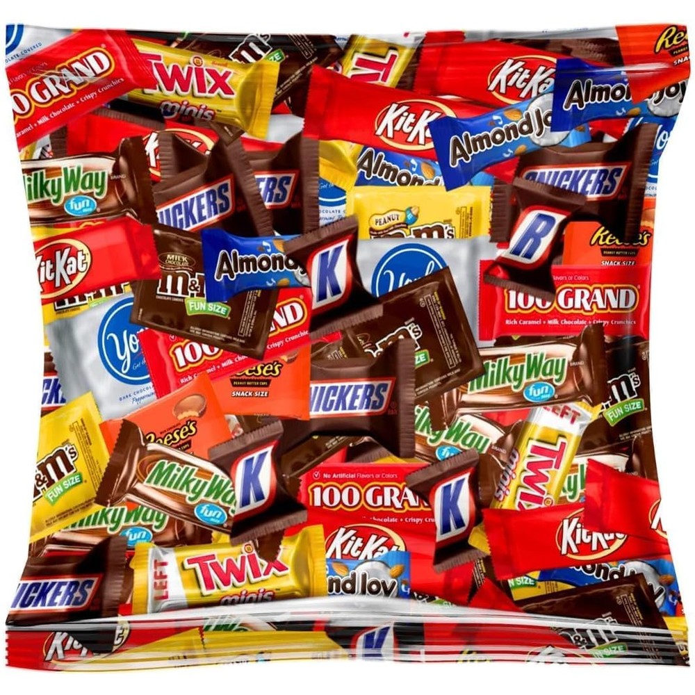 Okida Assorted Chocolate Variety Pack Individually Wrapped Snack Size Party Chocolate Assortment 2 Pound