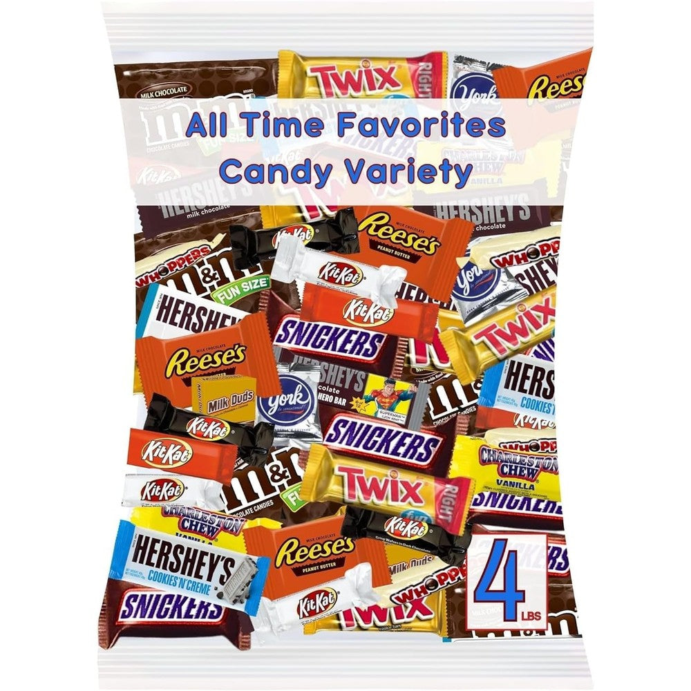 River Finn Organics Ultimate Assorted Chocolate Candy Mix Bulk Variety Pack Featuring Individually Wrapped Fun Size Minis Four Pounds