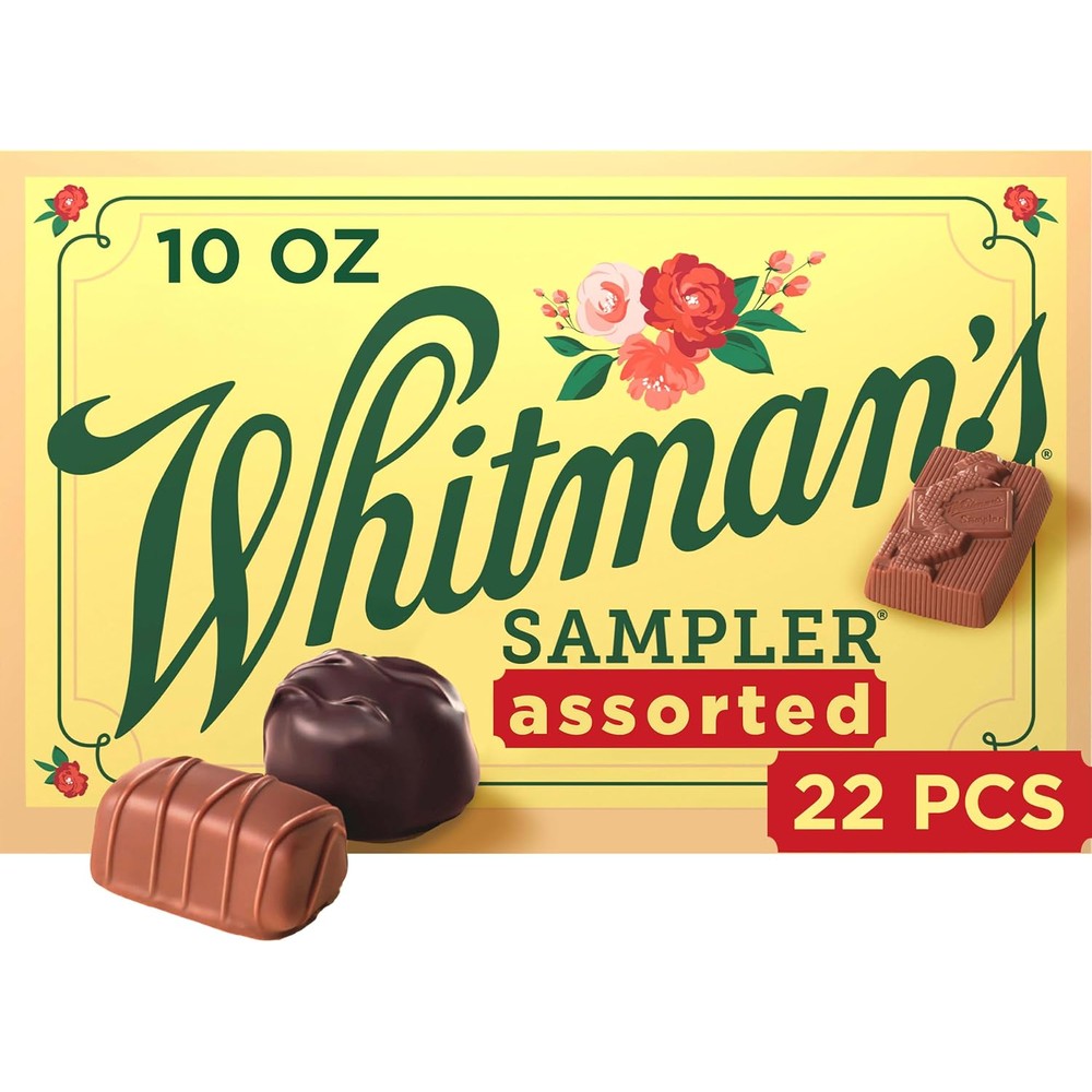Russell Stover Whitman's Sampler Mother's Day Assorted Milk And Dark Chocolates Gift Box 10 Ounce 22 Pieces